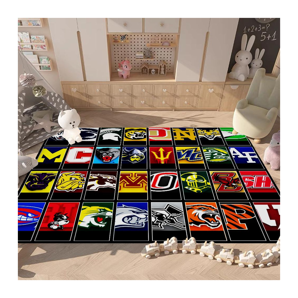 Rutschfeste Sport Eishockey Fußmatte von Karpetti in Multicolor, B/T/H: 120 x 40 cm - Bild 1