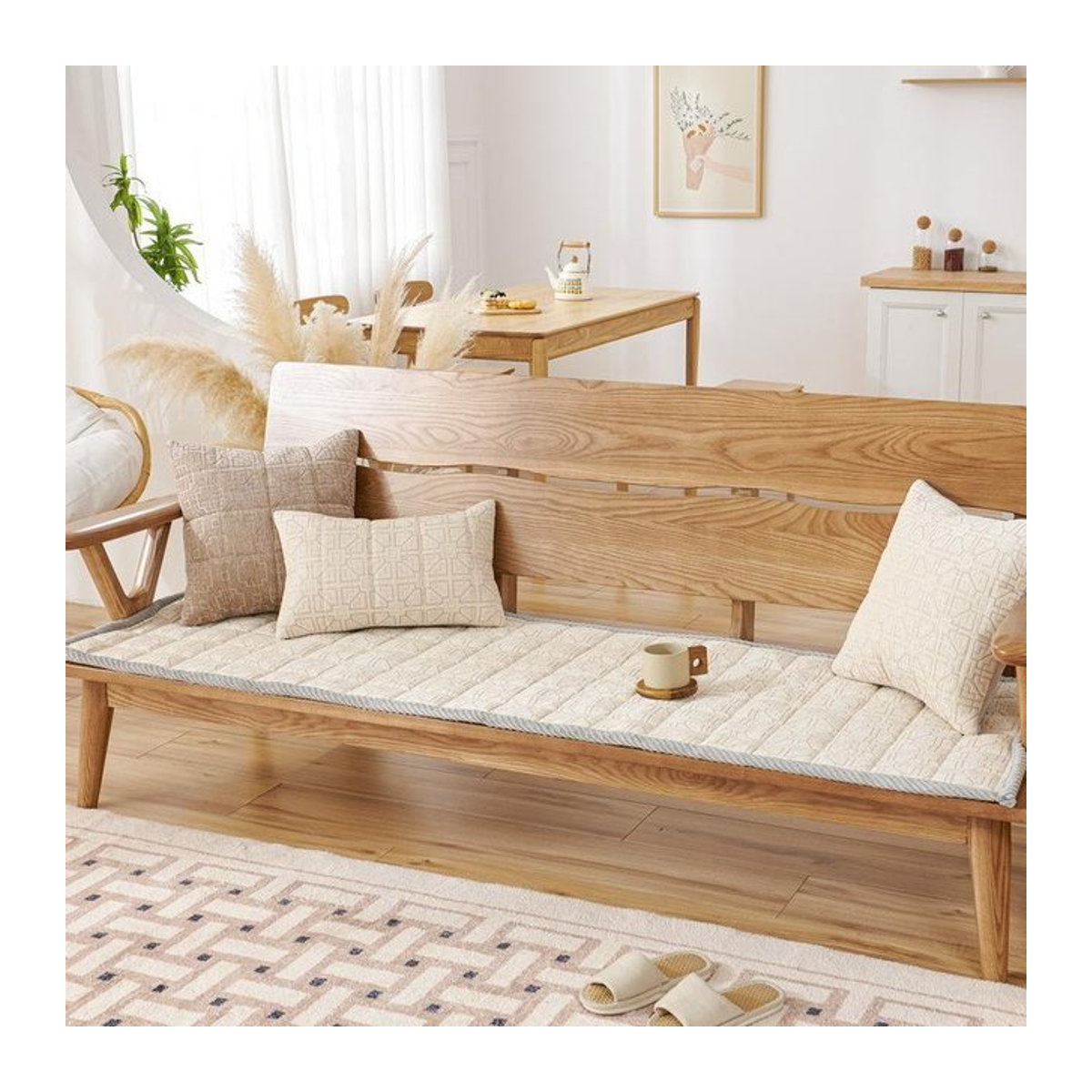 Rutschfeste und verdickte Chenille-Sofamatte von Binchi Outdoor Equipment als universelles Couchkissen, 55 x 55 cm - Bild 1