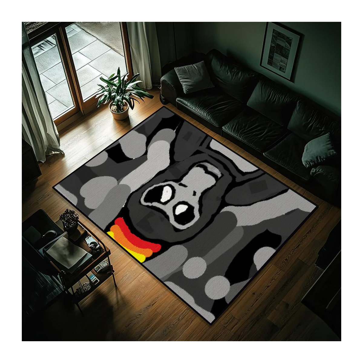 Rutschfeste und waschbare Fußmatte von Karpetti mit Gorilla-Motiv für Eingang, Küche oder Wohnzimmer B/B: 100 x 150 cm - Bild 3