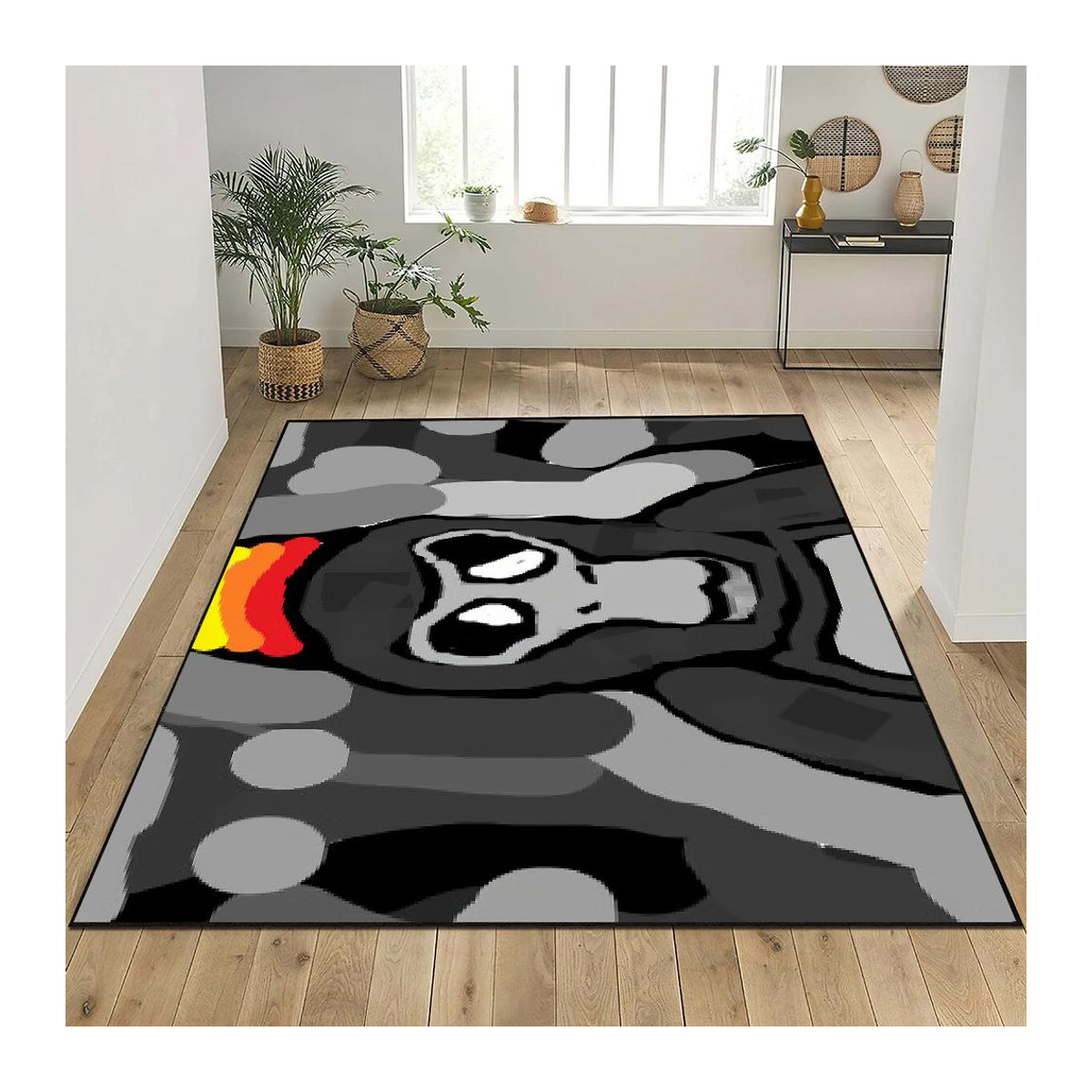 Rutschfeste und waschbare Fußmatte von Karpetti mit Gorilla-Motiv für Eingang, Küche oder Wohnzimmer B/B: 100 x 150 cm - Bild 5