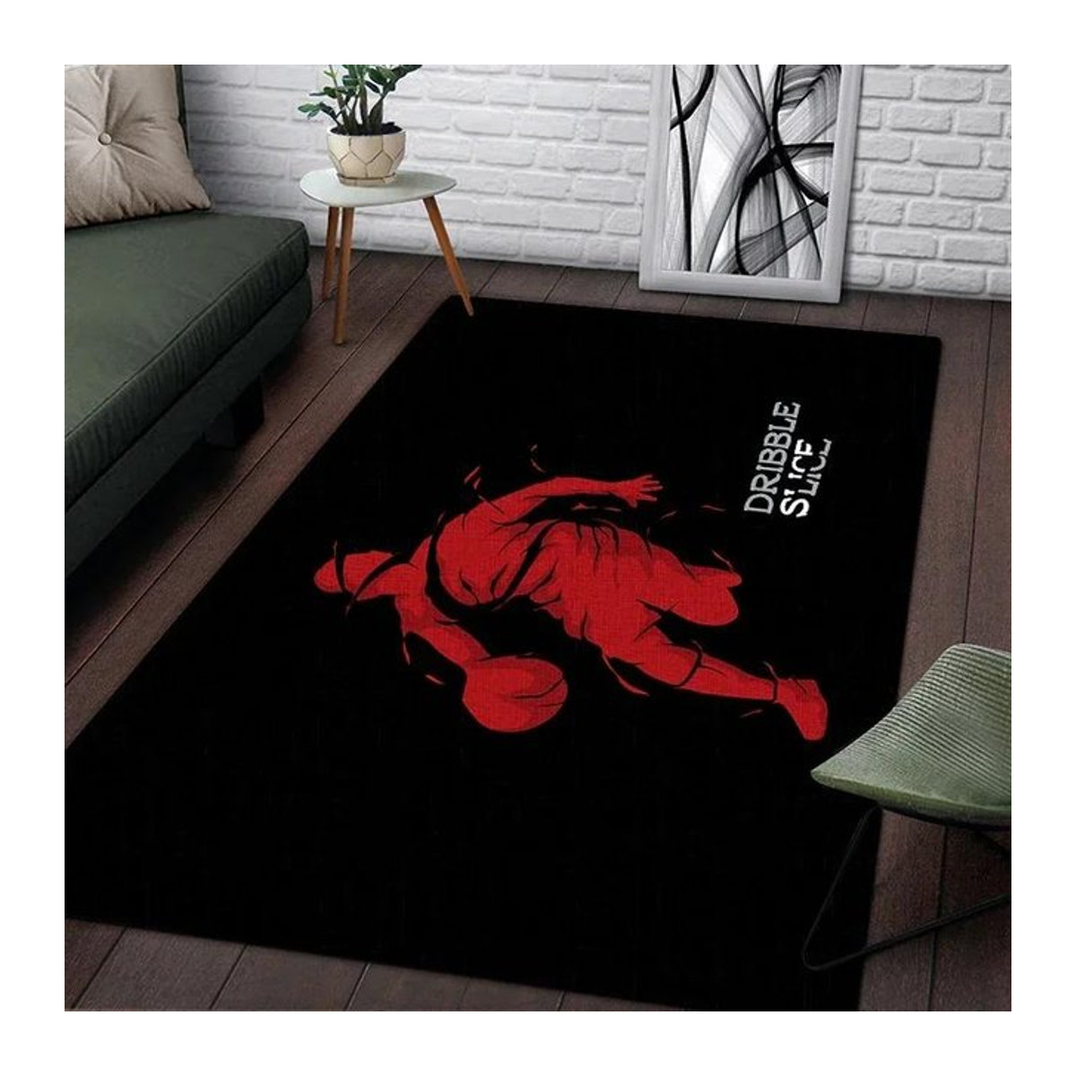Rutschfester Basketball Druckteppich für Wohnzimmer und Küche, B/T: 60 x 40 cm - Bild 1
