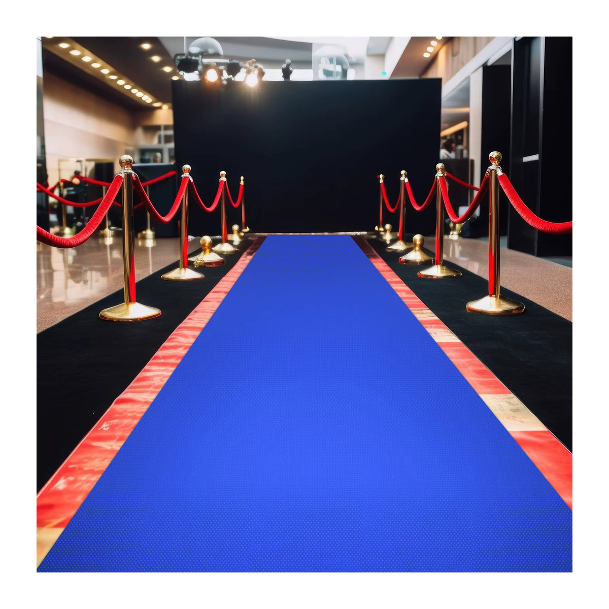 Rutschfester Hochzeits-Teppich in Blau für Zeremonien und Bühnen zur Dekoration - Bild 3