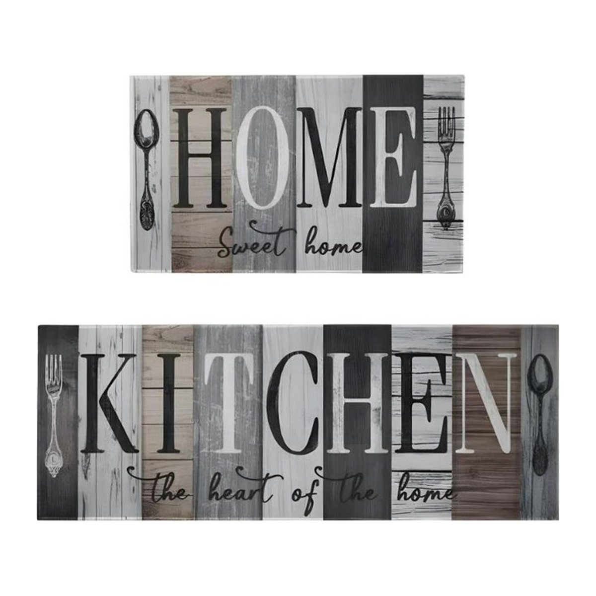 Rutschfester Küchen-Buchstabendruck Bereichsteppich für Küche und Waschküche, Maschinenwaschbare Fußmatte, B/L: 40 x 120 cm - Bild 1