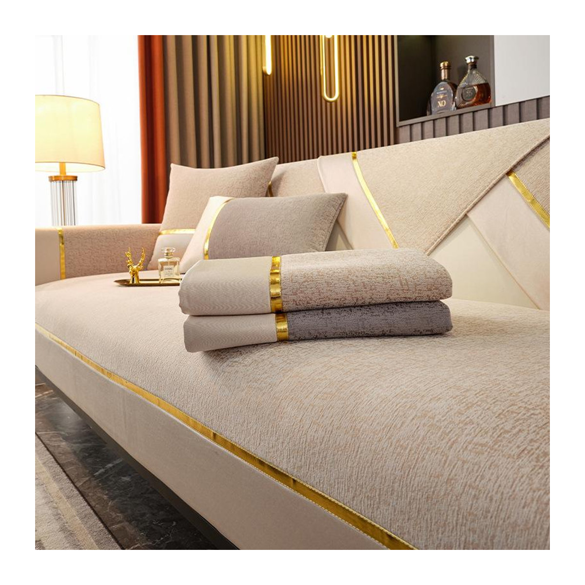 Rutschfester Sofabezug aus Chenille für alle Jahreszeiten, verdickter Handtuchbezug für dein Sofa, B/B: 70 x 70 cm - Bild 1