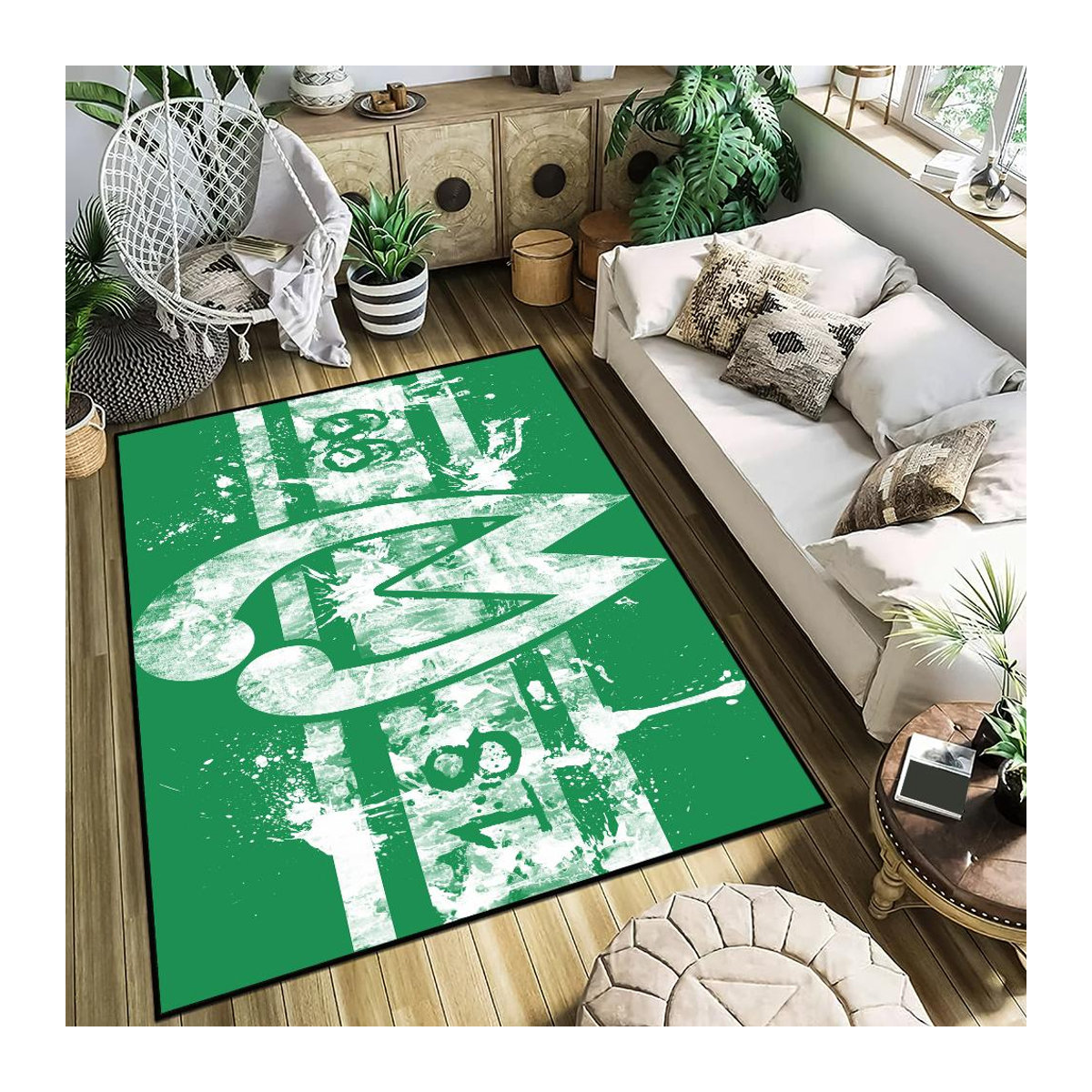 Rutschfester und waschbarer Teppich von Karpetti für Eingang, Küche, Wohnzimmer oder Flur, B/T: 90 x 60 cm - Bild 1