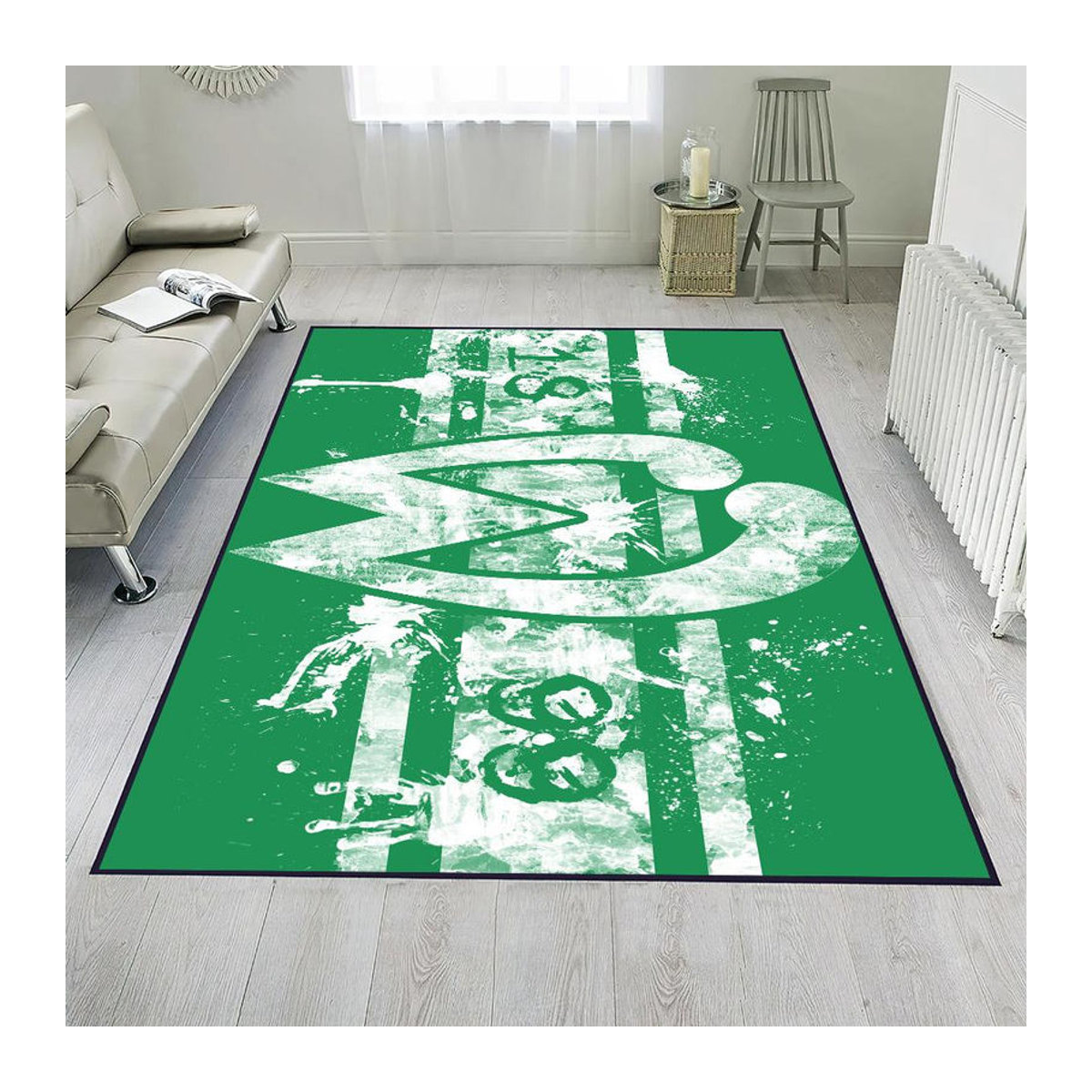 Rutschfester und waschbarer Teppich von Karpetti für Eingang, Küche, Wohnzimmer oder Flur, B/T: 90 x 60 cm - Bild 3