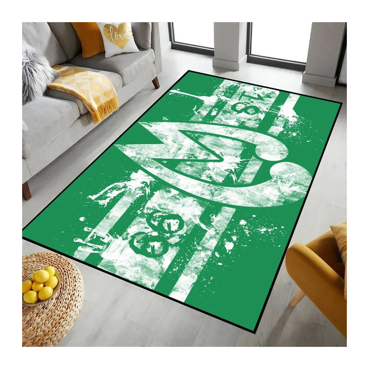 Rutschfester und waschbarer Teppich von Karpetti für Eingang, Küche, Wohnzimmer oder Flur, B/T: 90 x 60 cm - Bild 4