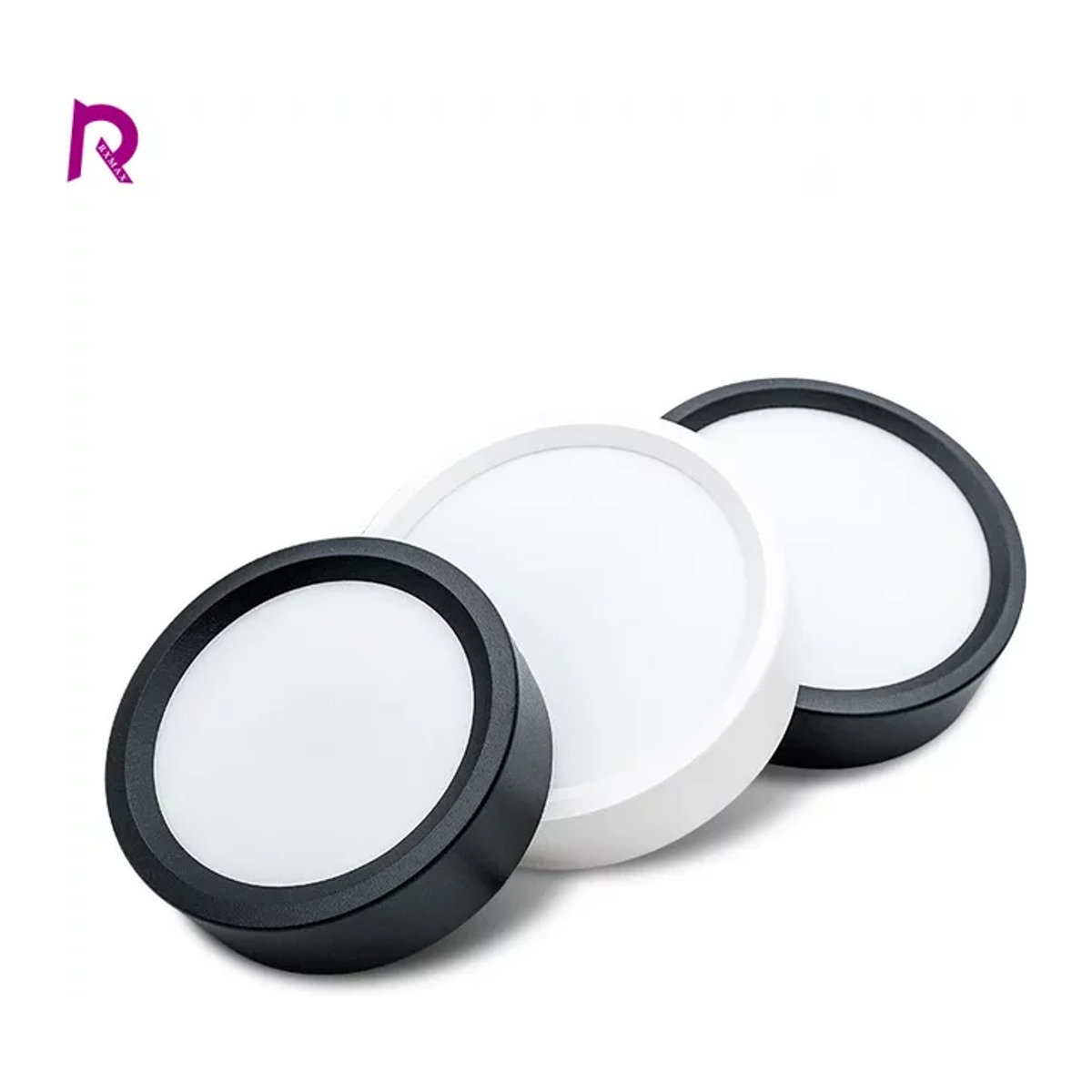 RXMAX LED Einbaustrahler aus Aluminium für Decke und Küche, minimalistisches Panel in Schwarz oder Weiß, 18W - Bild 1