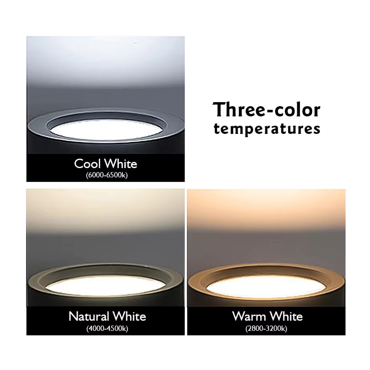 RXMAX LED Einbaustrahler aus Aluminium für Decke und Küche, minimalistisches Panel in Schwarz oder Weiß, 18W - Bild 4