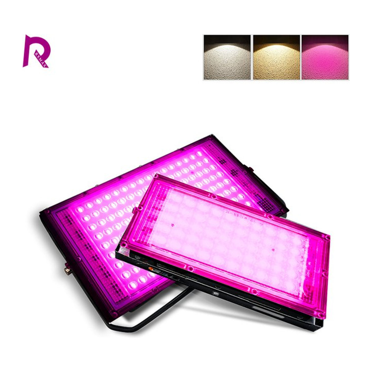 RXMAX LED-Pflanzenlampe Vollspektrum Phyto-Lampe mit Steuerstecker für Indoor-Grow-Zelt, 100W, Grow Light - Bild 1