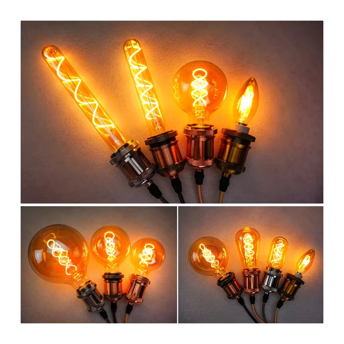 RXMAX Retro LED-Edison-Lampe E27 mit Spiral-Glühfaden, dimmbar, 4W, warmweiß 2200K - Bild 3