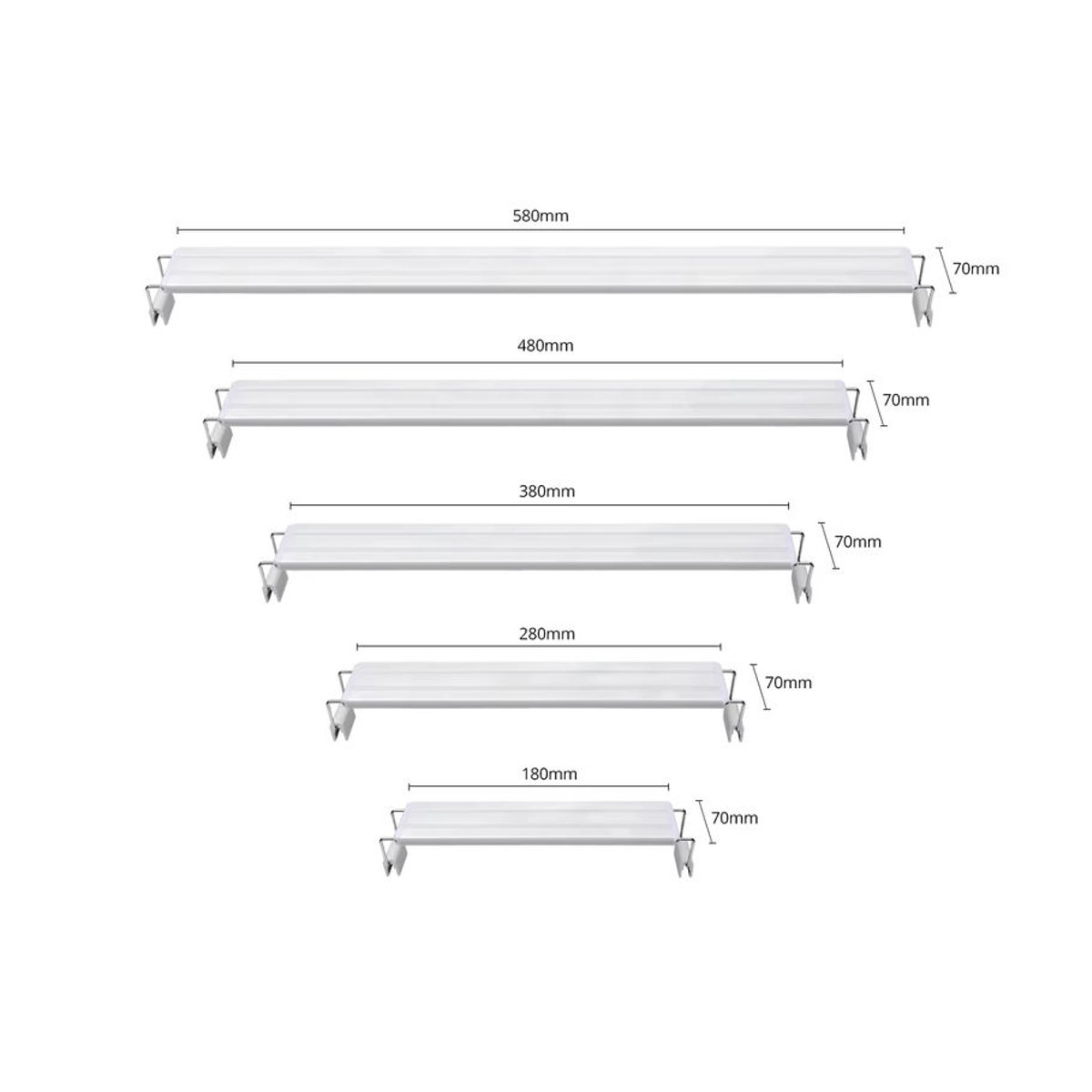 Rybakov Minimalistisch Aquarium Beleuchtung Weiß und Blau Wasserdicht für Aquarien von 18 bis 48 cm Länge - Bild 2