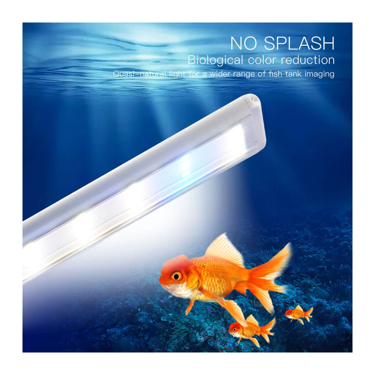 Rybakov Minimalistisch Aquarium Beleuchtung Weiß und Blau Wasserdicht für Aquarien von 18 bis 48 cm Länge - Bild 3