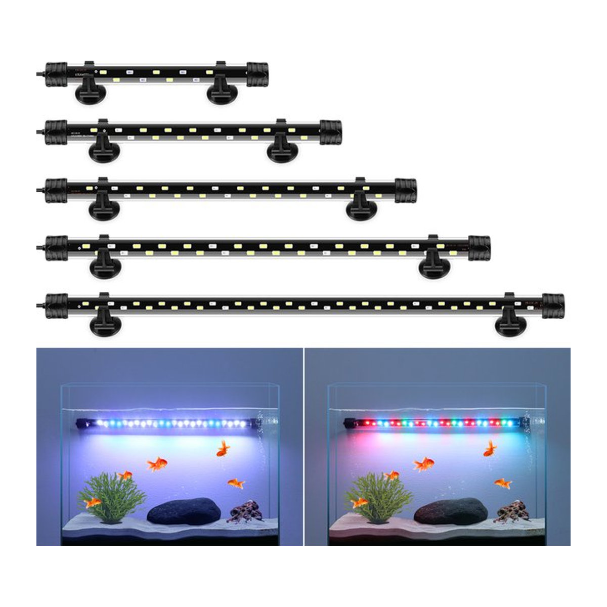 Rybakov Wasserdichte LED Unterwasser Lampe für Aquarium und Wasserpflanzen mit EU-Stecker - Bild 1
