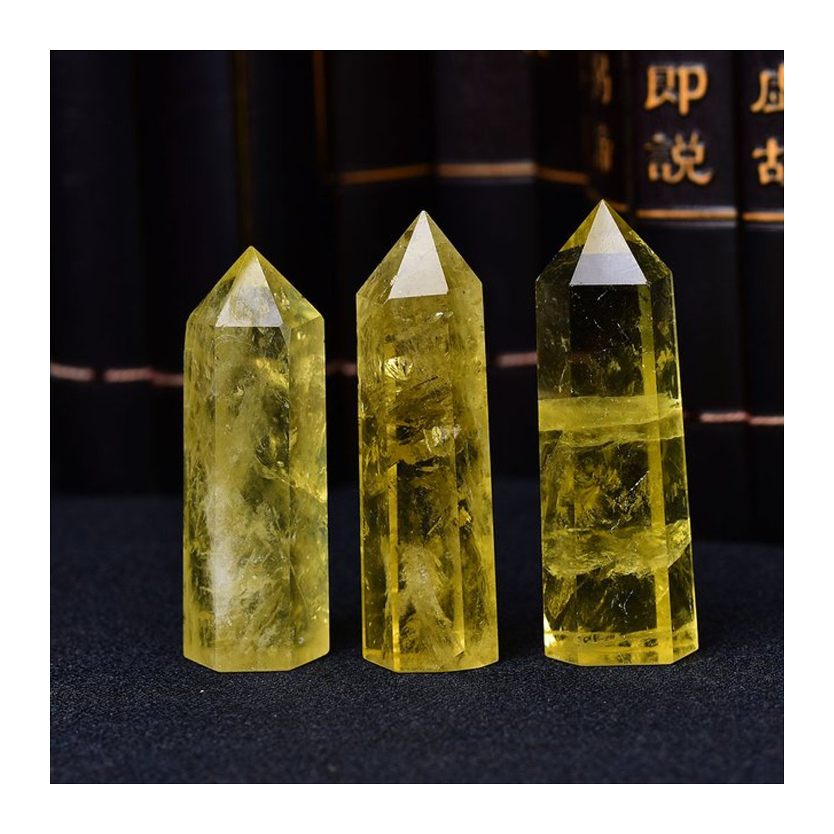 RYCRYSTAL Citrin Kristall Obelisk Gelber Quarz Heilstein als dekoratives Ornament - Bild 1