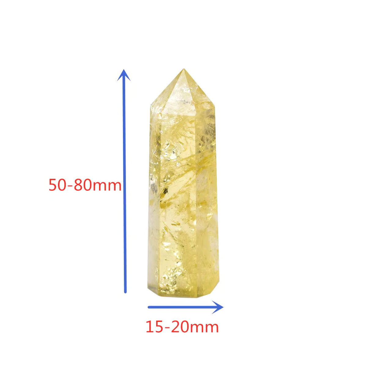 RYCRYSTAL Citrin Kristall Obelisk Gelber Quarz Heilstein als dekoratives Ornament - Bild 6
