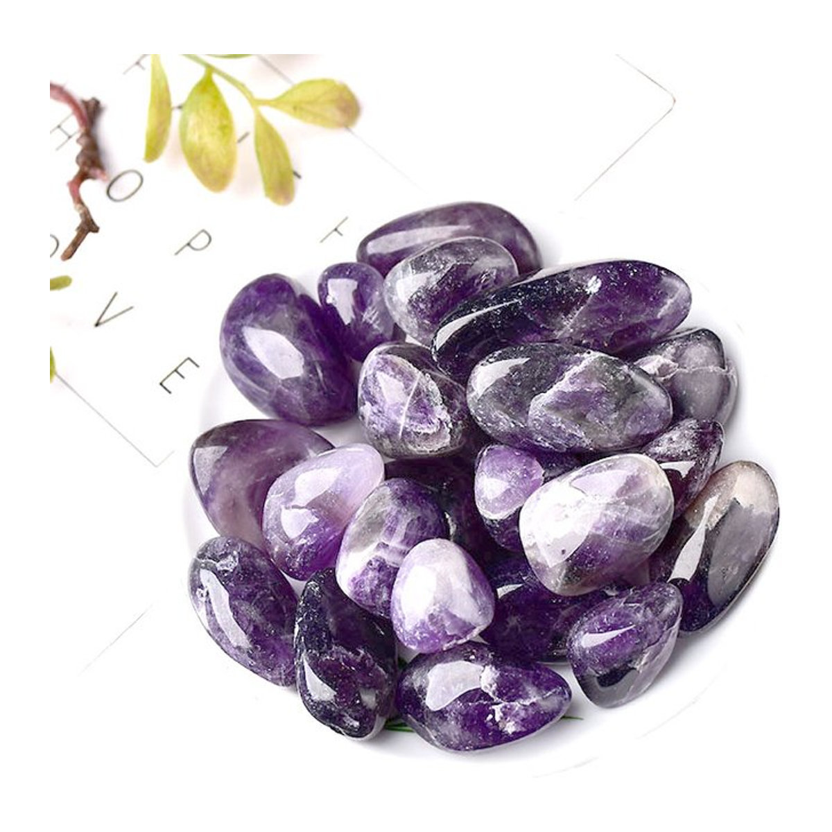 RYCRYSTAL Heilsteine Set mit Amethyst, rotem Achat und Lazuli in lila, rot und blau, unregelmäßige Kiesprobe für dein Aquarium, 10–30 mm, 50 g/100 g - Bild 1