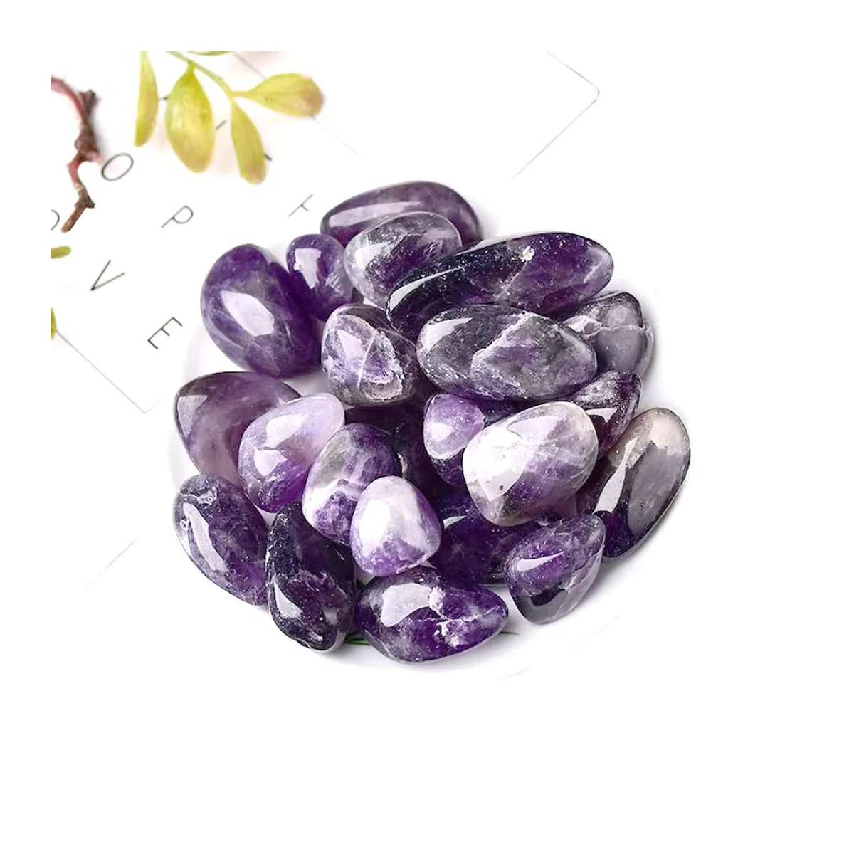 RYCRYSTAL Heilsteine Set mit Amethyst, rotem Achat und Lazuli in lila, rot und blau, unregelmäßige Kiesprobe für dein Aquarium, 10–30 mm, 50 g/100 g - Bild 2