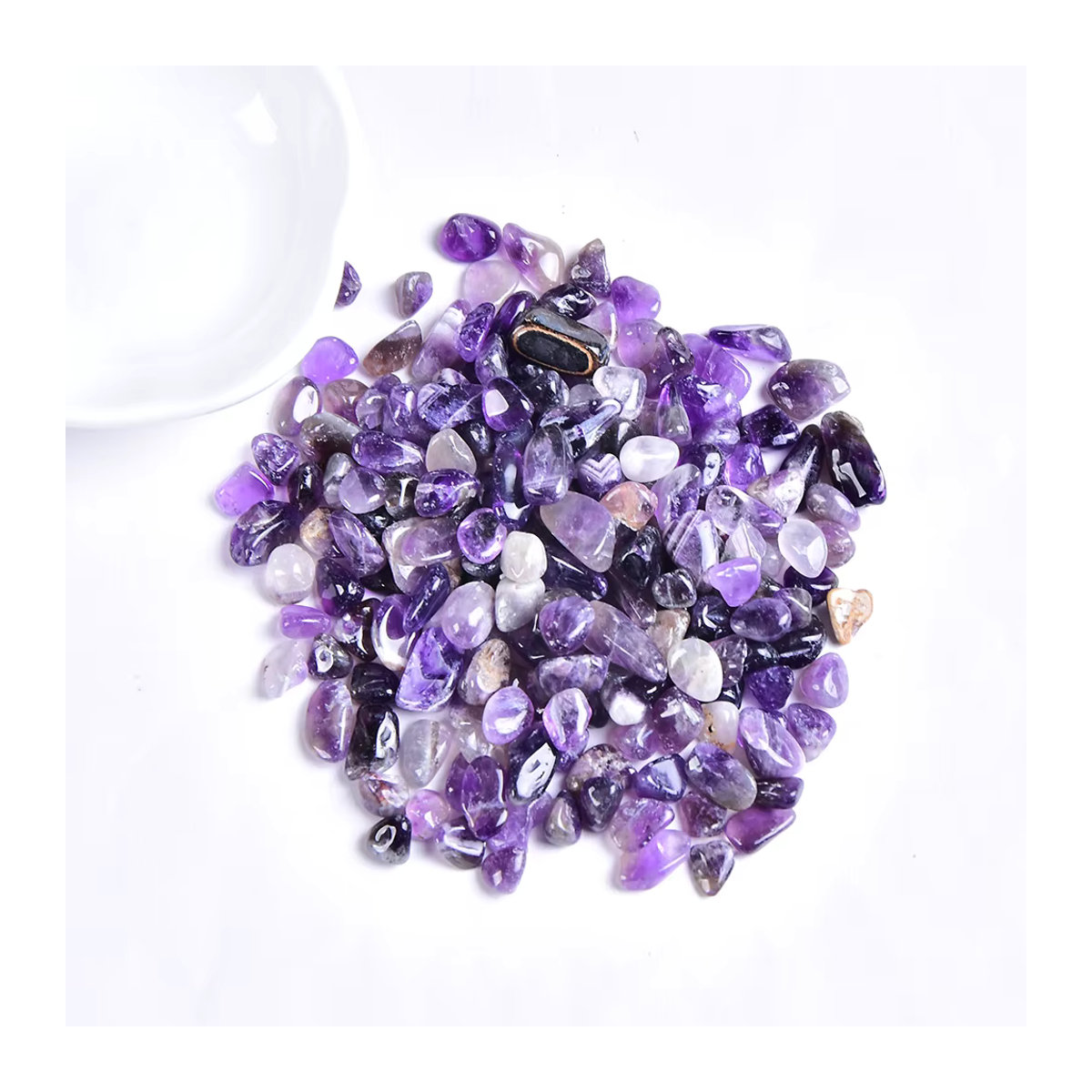 RYCRYSTAL Kristallkies-Probe aus Rosenquarz und Amethyst, mehrfarbig, 100 g - Bild 2