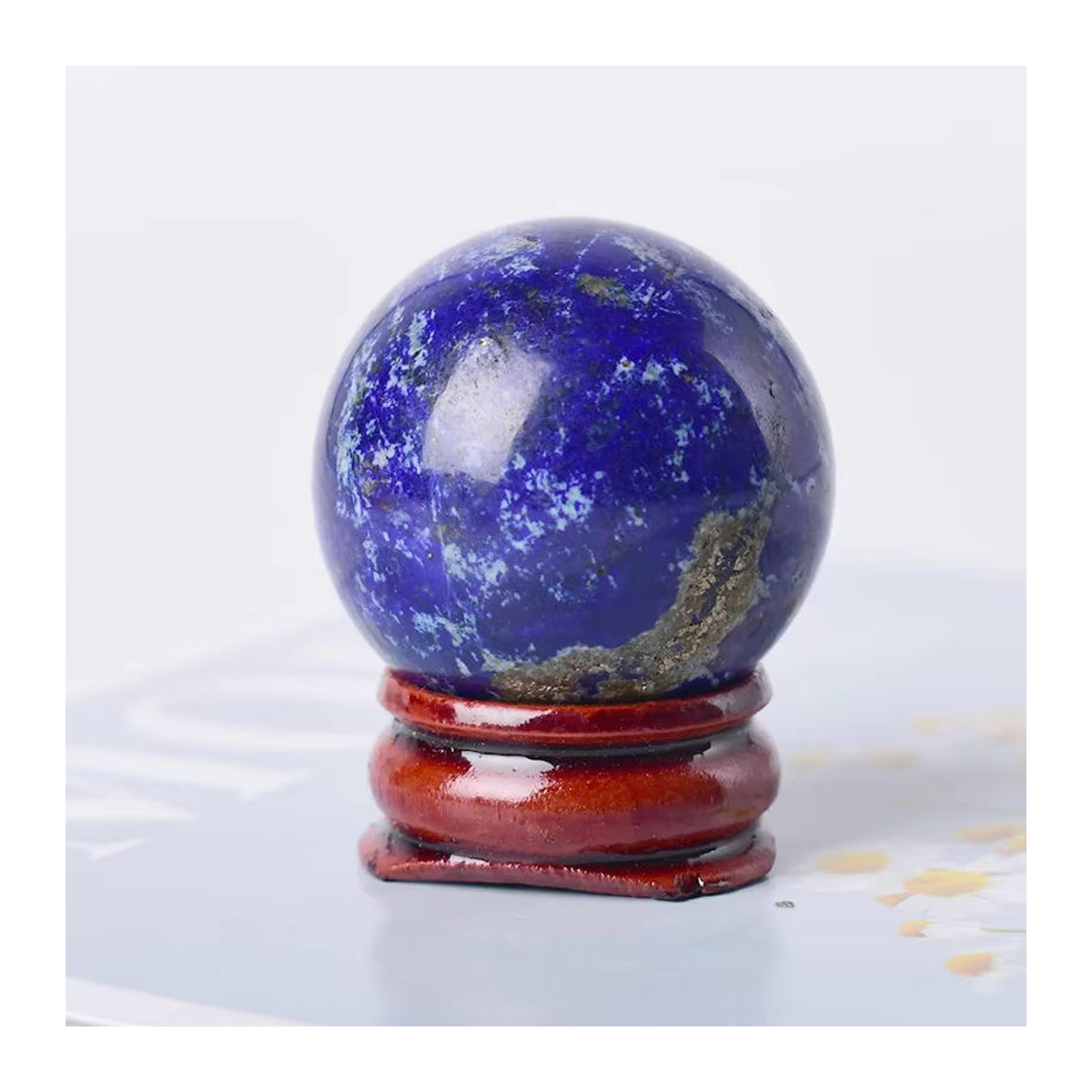 RYCRYSTAL Lapislazuli Kugel Blau, Natürlicher Edelstein für Meditation und Dekoration, Durchmesser: 3 cm - Bild 7