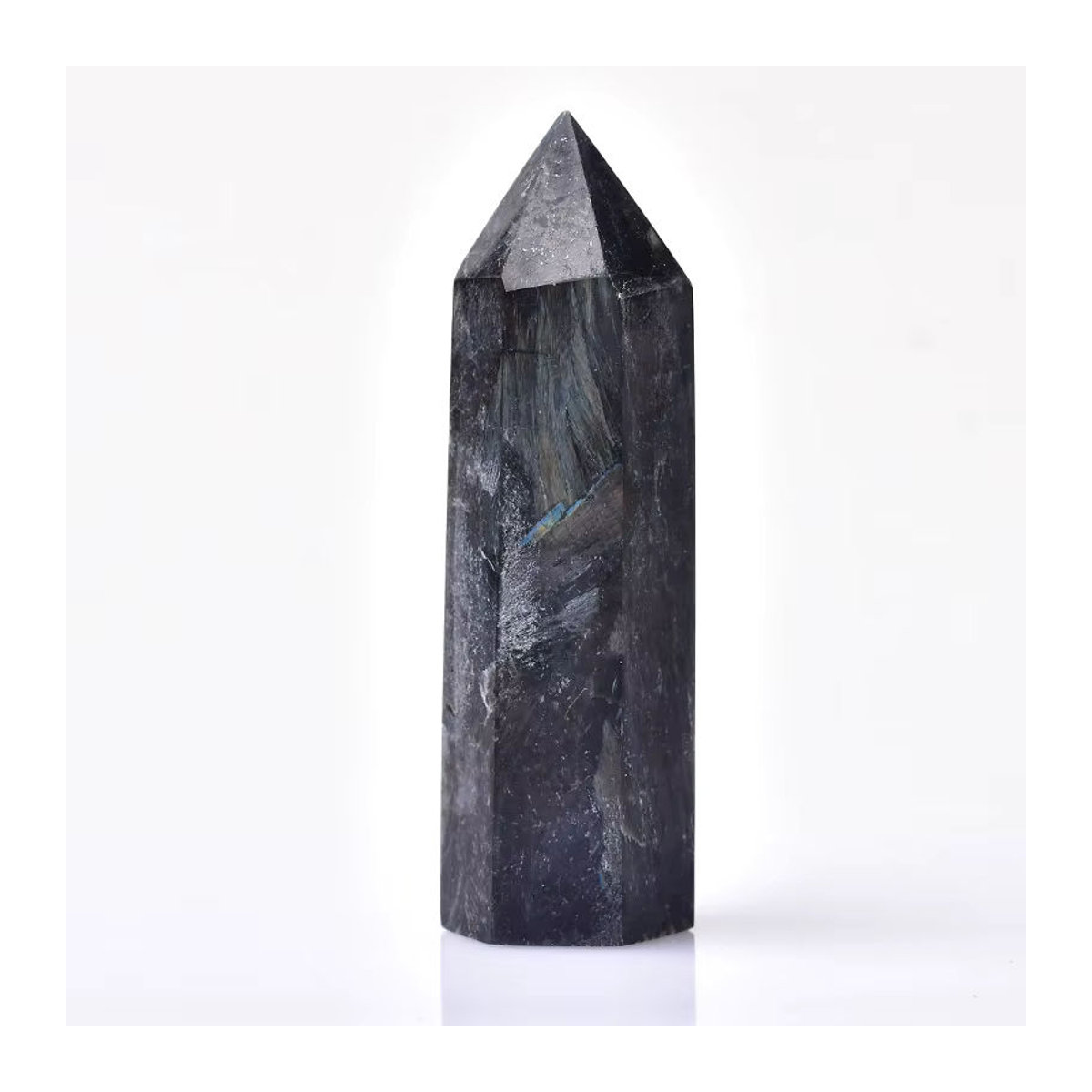 RYCRYSTAL Natürlicher Kristall Turm aus schwarzem Quarz als dekoratives Ornament für Reiki und Wohnkultur - Bild 5