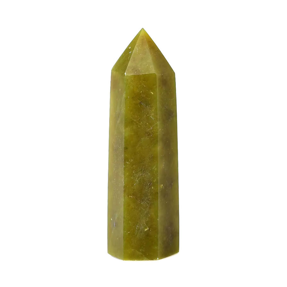 RYCRYSTAL Olivin Kristall Obelisk in Grün als geometrische Dekoration aus Naturstein - Bild 6