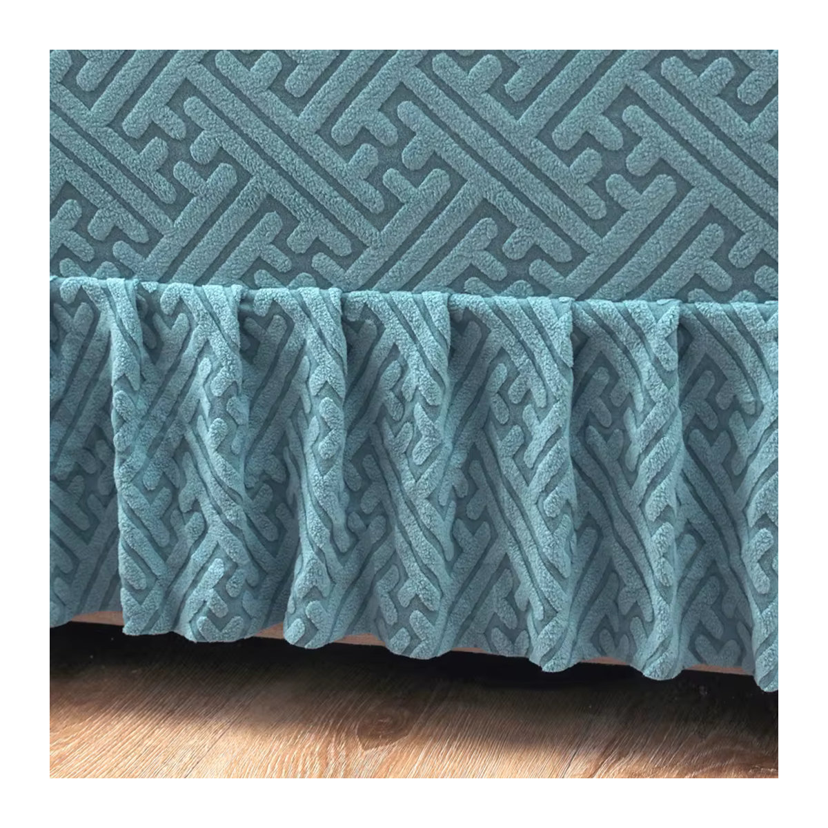 S-EMIGA Jacquard Armlehnen-Schonbezug für Sessel in Blau - Bild 4