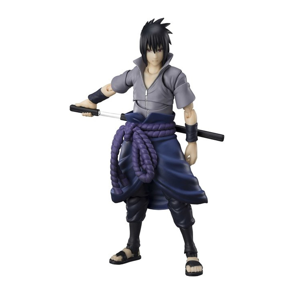 S.H.Figuarts Naruto Shippuden Uchiha Sasuke Derjenige, der allen Hass trägt Bewegliche Anime-Figur aus PVC und ABS, Multicolor, Höhe: 14,5 cm - Bild 1
