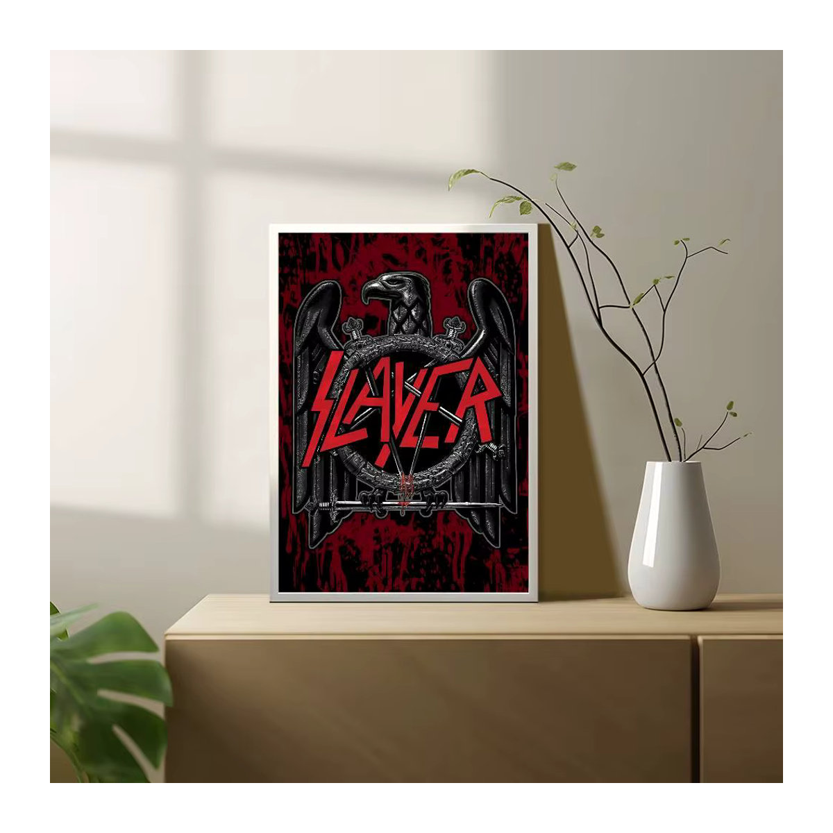 S-Slayer Heavy Metal Rock Band Poster Vintage Wandkunst-Aufkleber aus Fotopapier - Bild 5