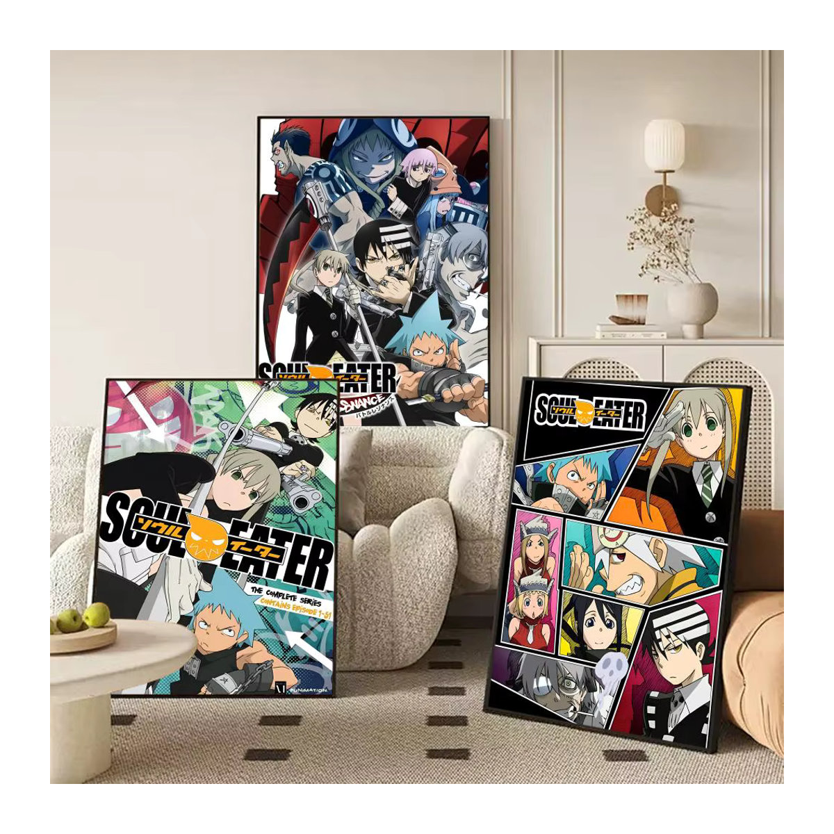 S-Soul Eater Anime-Poster Wandkunst in Schwarz und Mehrfarbig als wasserfester Aufkleber für dein Schlafzimmer oder Wohnzimmer - Bild 3