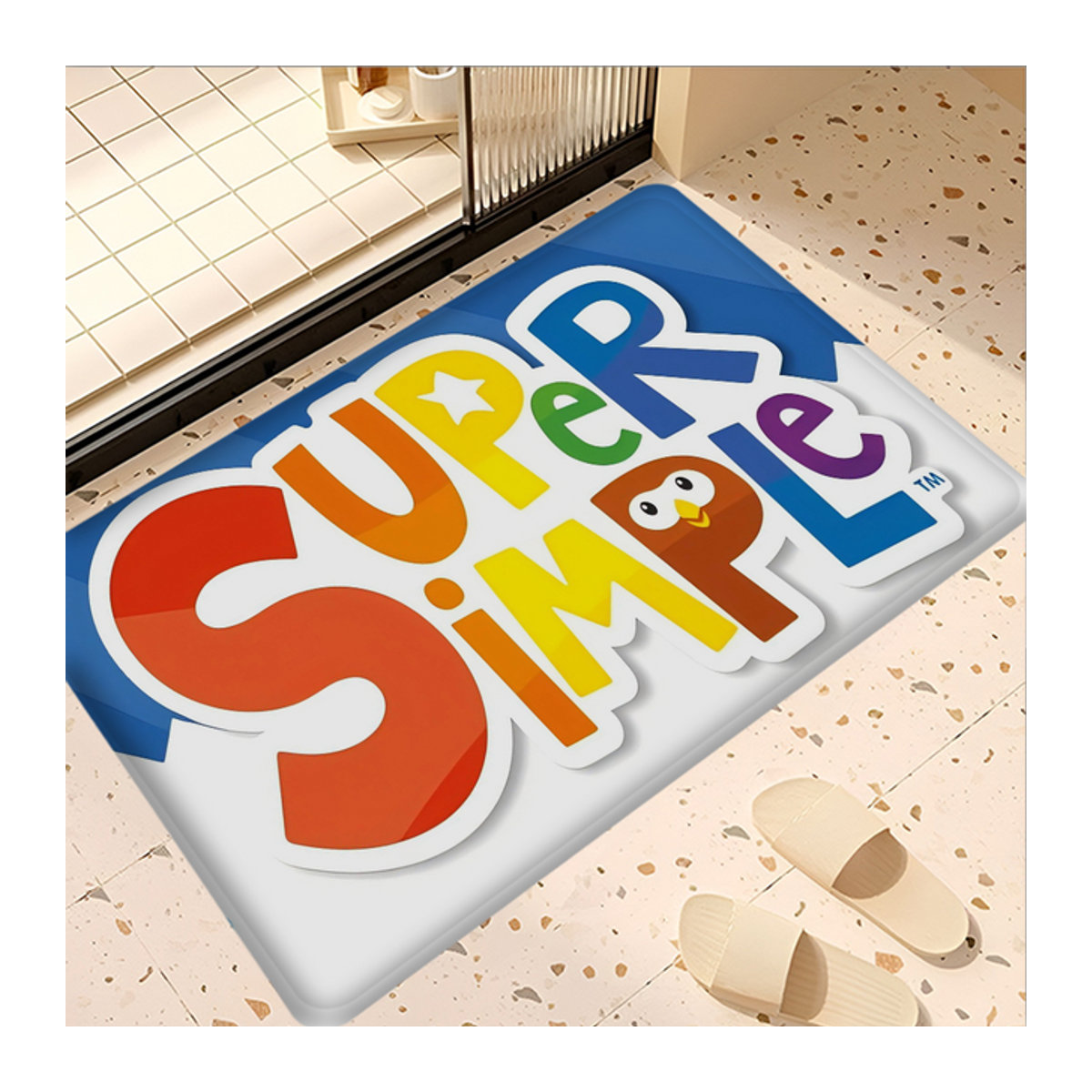 S-Super S-Simple Songs Bodenmatte im nordischen Stil, Multicolor, Fußmatte für Badezimmer, Toilette oder Schlafzimmer - Bild 1