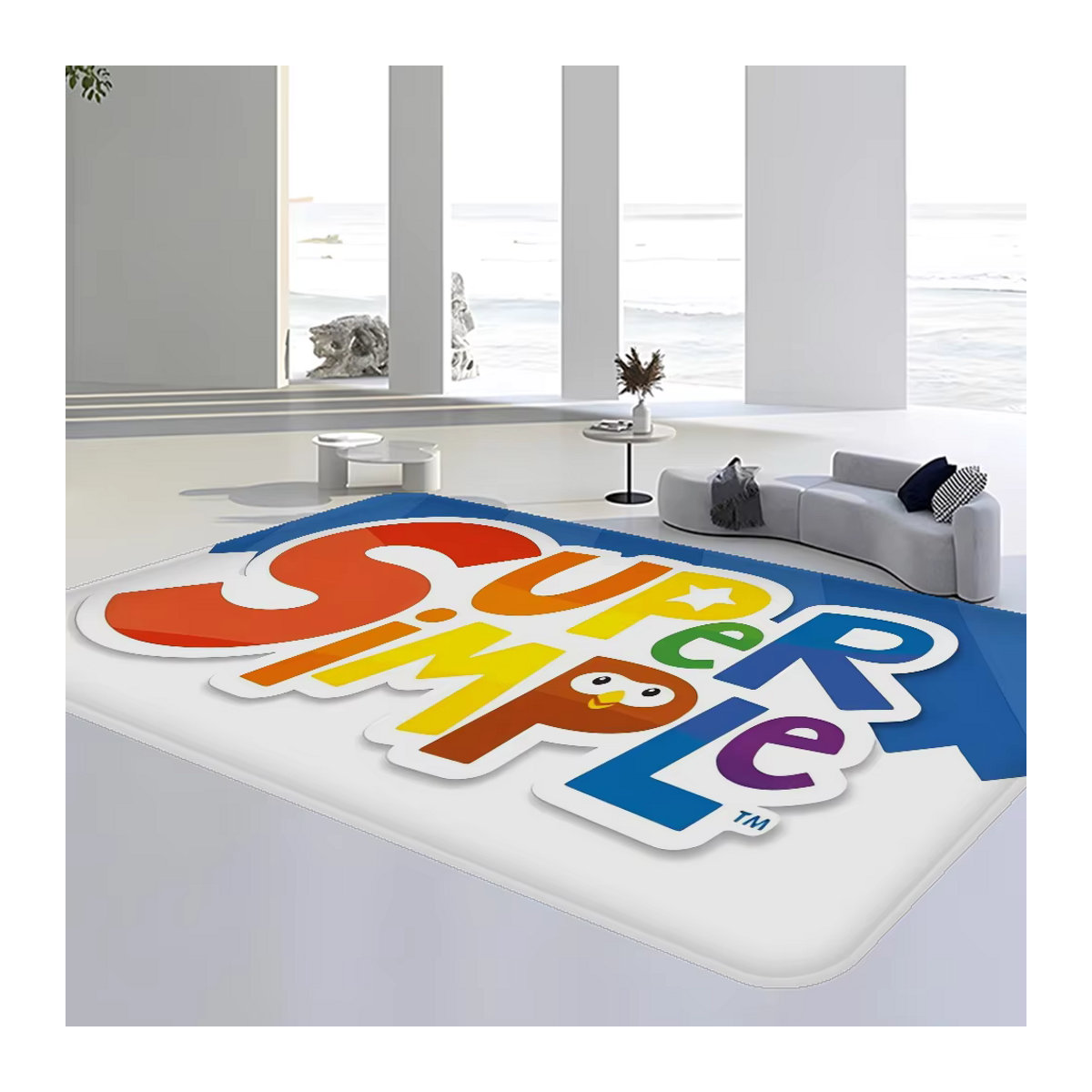 S-Super S-Simple Songs Bodenmatte im nordischen Stil, Multicolor, Fußmatte für Badezimmer, Toilette oder Schlafzimmer - Bild 2