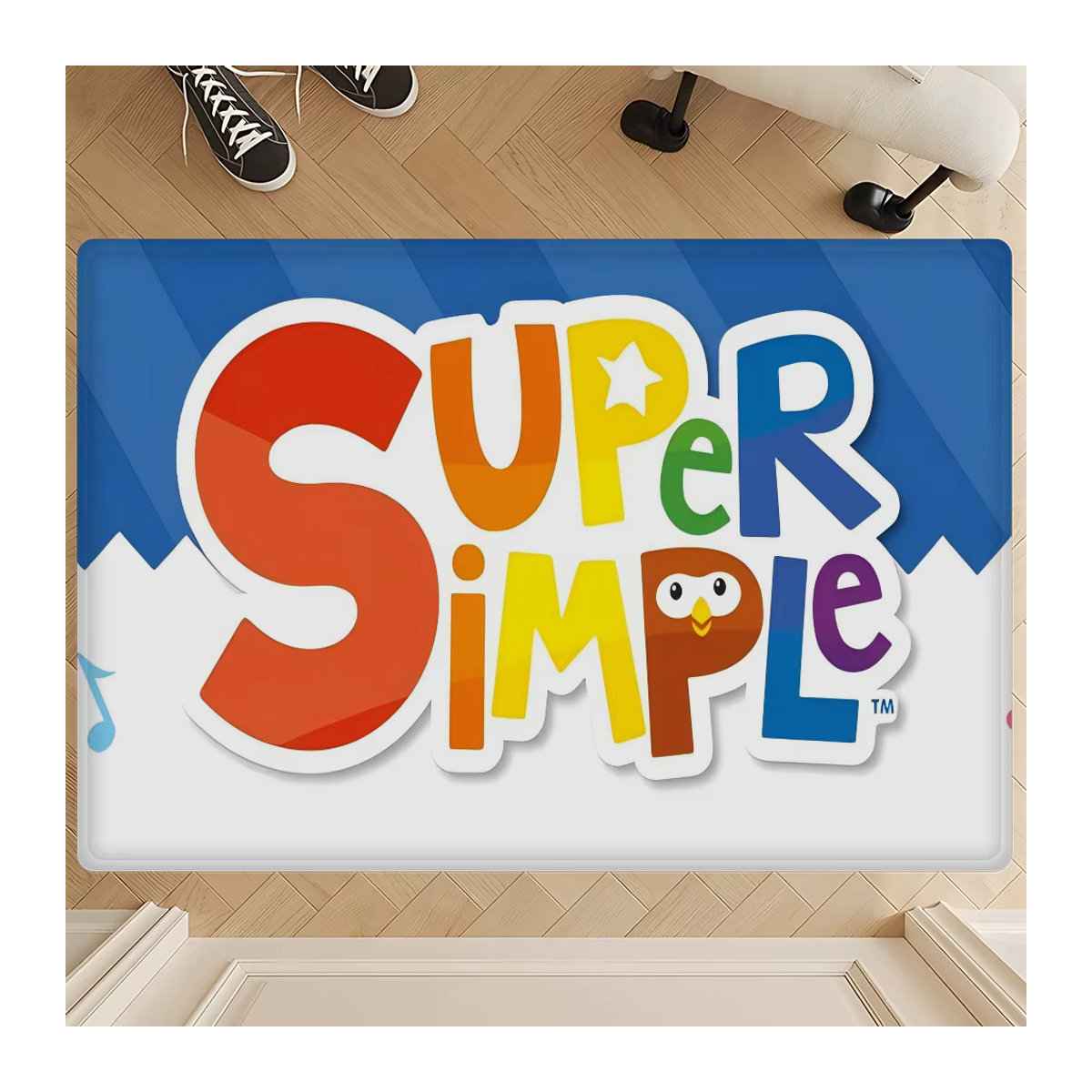 S-Super S-Simple Songs Bodenmatte im nordischen Stil, Multicolor, Fußmatte für Badezimmer, Toilette oder Schlafzimmer - Bild 3
