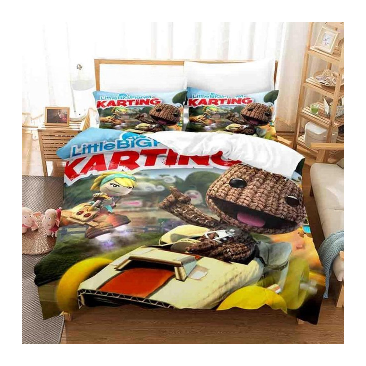 Sackboy Ein großes Abenteuer Bettwäscheset mit Reißverschluss, Bettbezugset für Kinder und Erwachsene, B/H: 135 x 200 cm - Bild 1