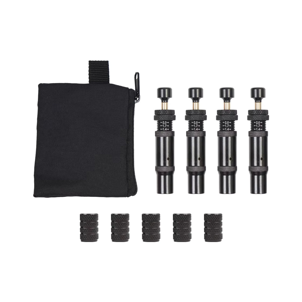 Sade Reifen-Deflator-Ventil-Set mit Auto-Stop-Funktion für 10–30 PSI in Schwarz - Bild 3