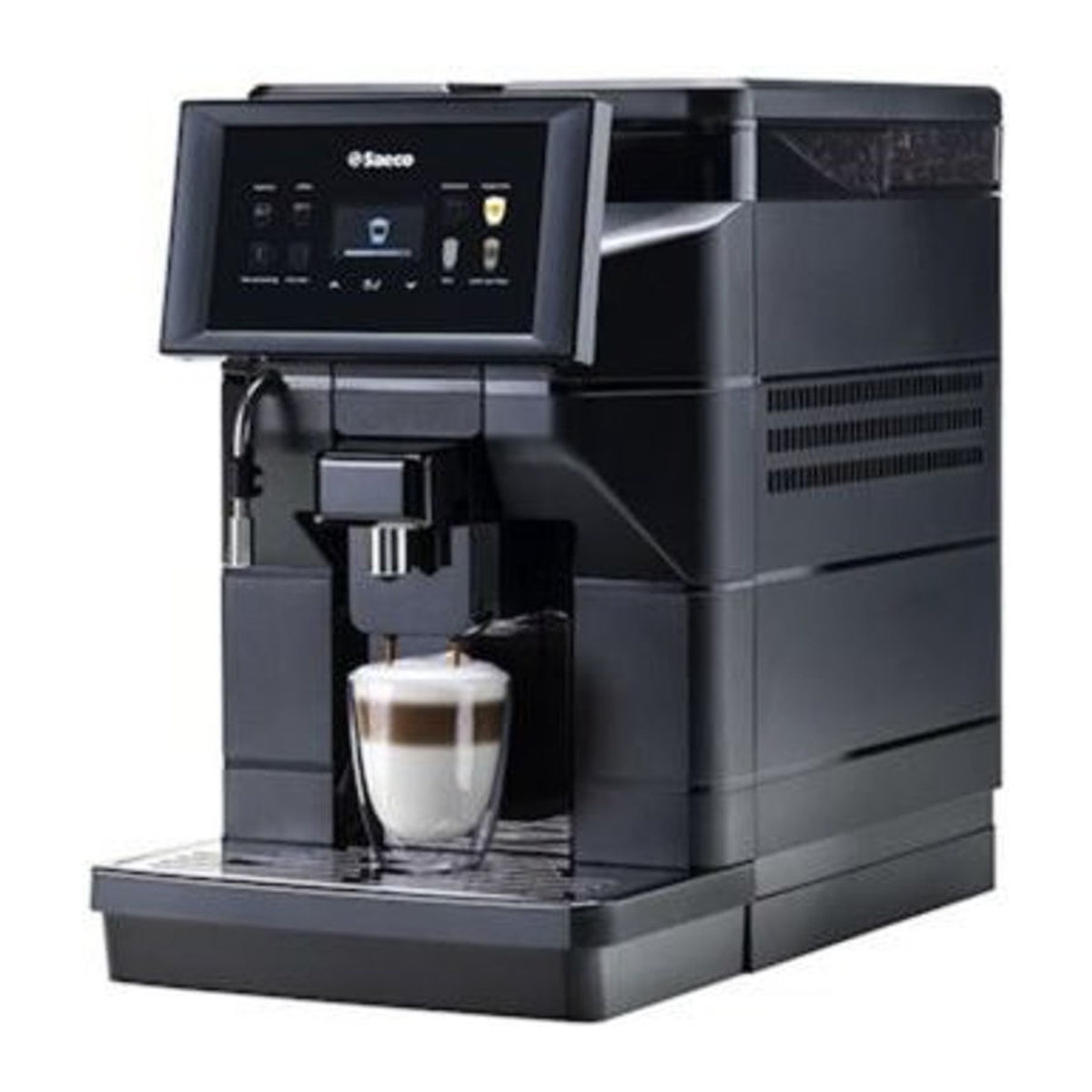 Saeco Kaffeevollautomat Aurora M1 9J0900 in Schwarz mit High Speed Cappuccino-Funktion und höhenverstellbarem Auslauf - Bild 1