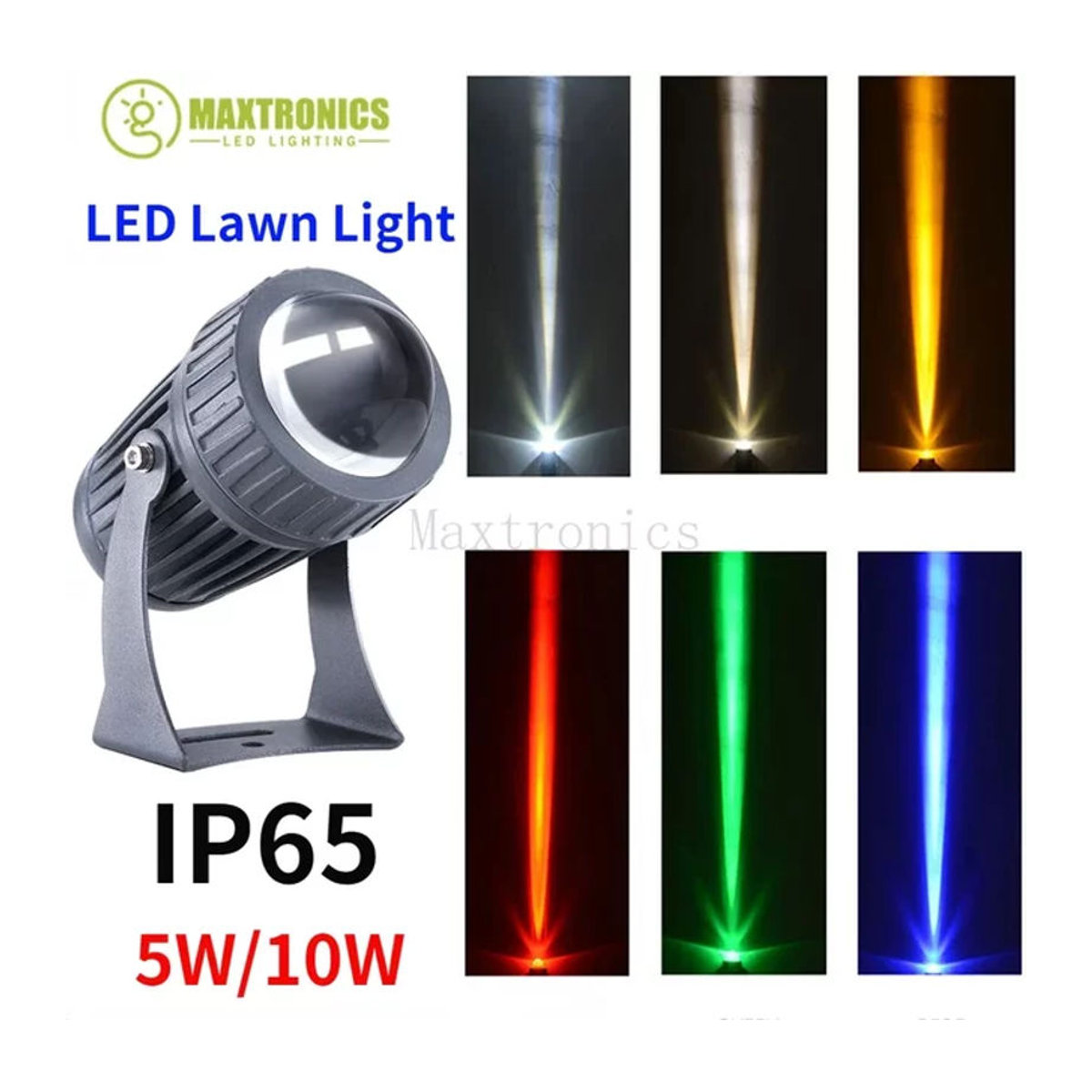 SAGE LU MEI LED Außenstrahler Minimalistisch in Grau oder Schwarz, 10 W, Quadratische LED-Rasenleuchte für Garten und Landschaft - Bild 1