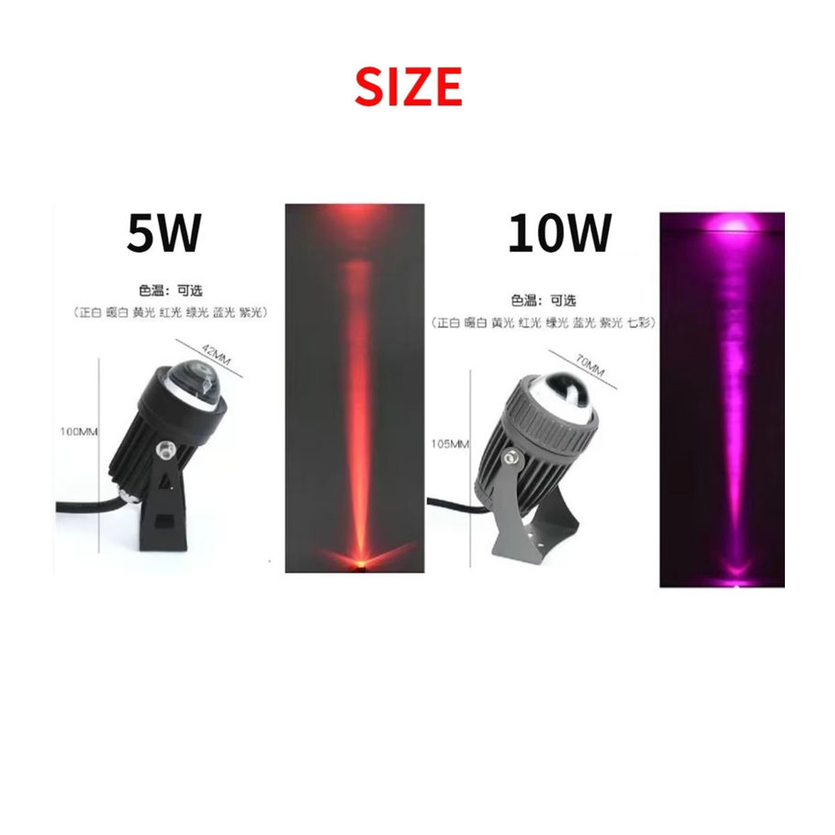 SAGE LU MEI LED Außenstrahler Minimalistisch in Grau oder Schwarz, 10 W, Quadratische LED-Rasenleuchte für Garten und Landschaft - Bild 2