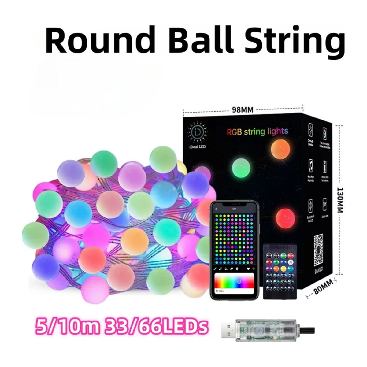 SAGE LU MEI RGB LED-Streifen WS2812B Smart App Steuerung Wasserdicht für Party und Dekoration - Bild 1
