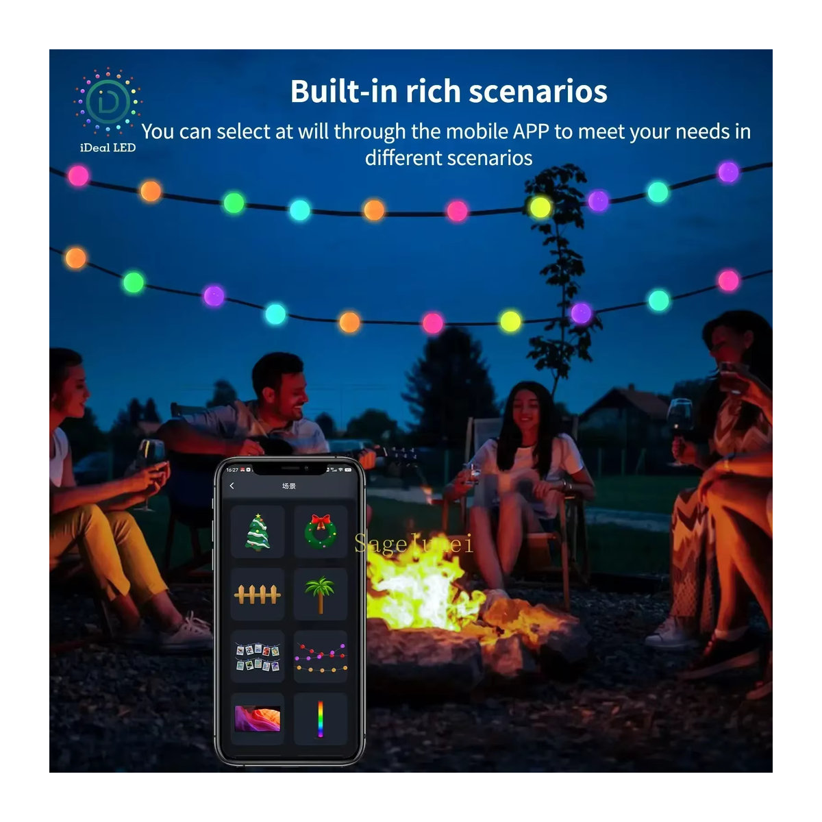 SAGE LU MEI RGB LED-Streifen WS2812B Smart App Steuerung Wasserdicht für Party und Dekoration - Bild 4