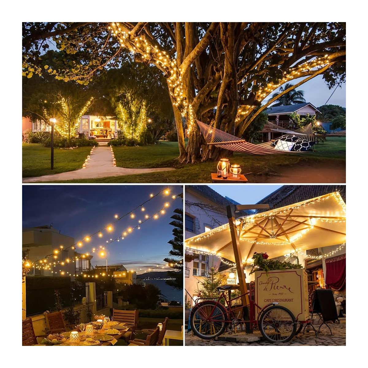 Saimili Solar Kristallkugel Lichterkette mit 30 warmweißen LEDs, 4,5m wasserdichte Outdoor Lichterkette mit 8 Modi für Garten und Weihnachtsdekoration - Bild 4