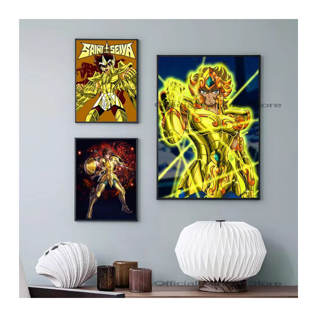 Saint Seiya Klassisches Anime Poster Selbstklebender Wasserdichter Wandaufkleber aus Papier in Mehrfarbig - Bild 3