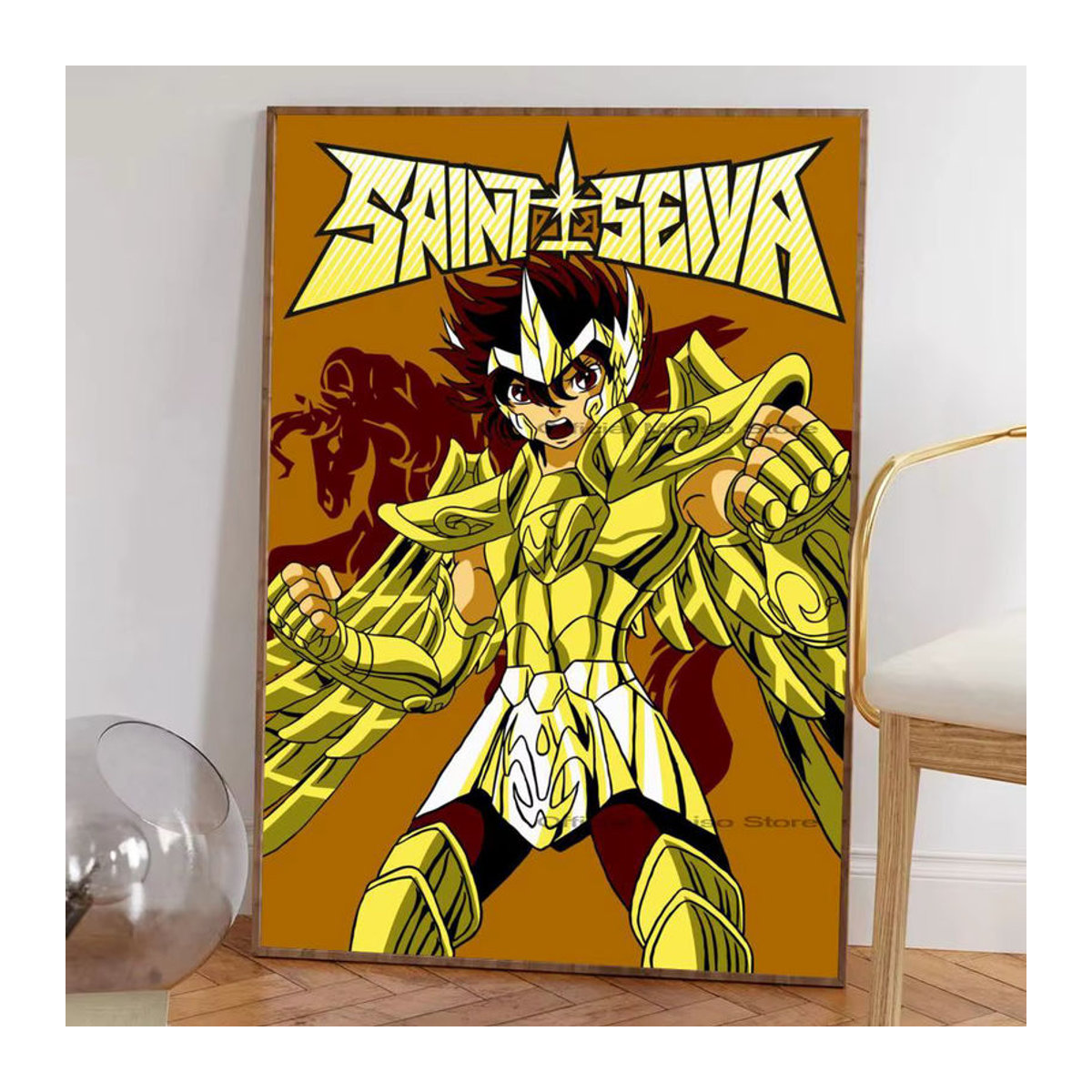 Saint Seiya Klassisches Anime Poster Selbstklebender Wasserdichter Wandaufkleber aus Papier in Mehrfarbig - Bild 5