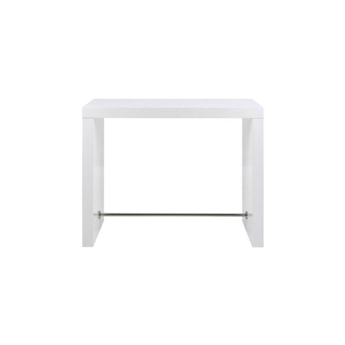 SalesFever Bartisch Modern in Weiß und Chrom aus Holzwerkstoff und Metall, B/H/T: 130 x 105 x 60 cm - Bild 2