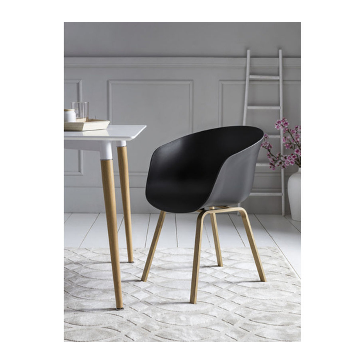 SalesFever Esszimmerstuhl Set aus 2 Stück, Schwarz, Modern, Höhe: 77,5 cm - Bild 2