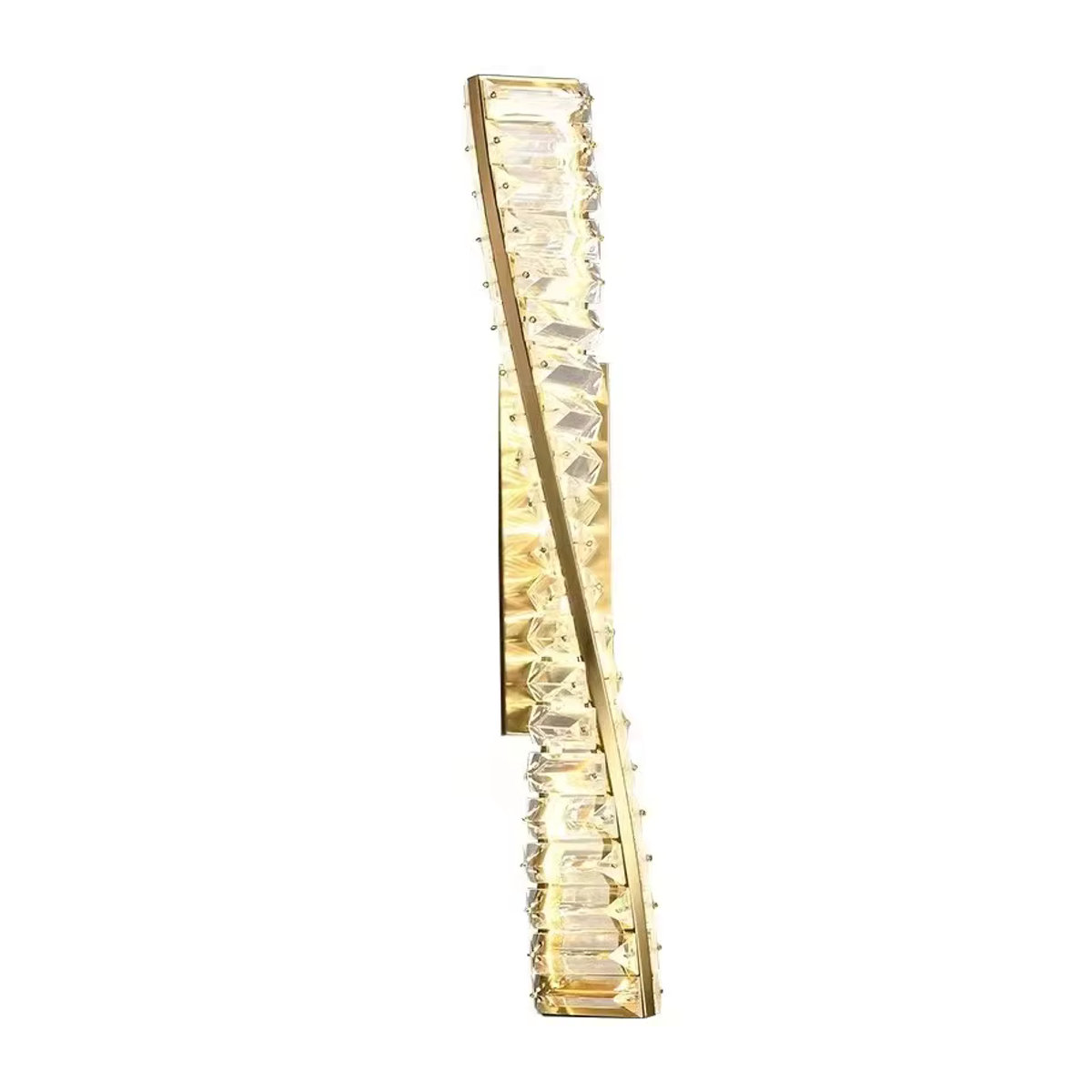 SaloEElaitte LED Wandlampe aus Gold Metall mit Kristall-Design für dein Schlafzimmer und Wohnraum - Bild 6