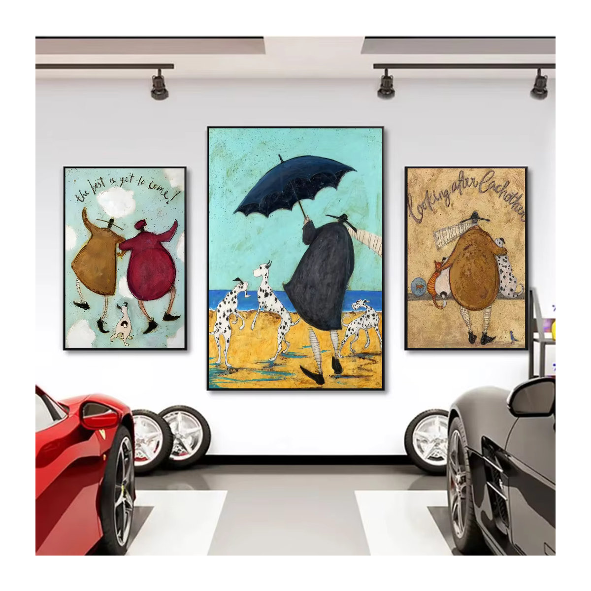 Sam Toft Abstrakte Landschaft Liebe Hunde Wandaufkleber Mehrfarbig Wasserfestes Papier Poster zur Wanddekoration - Bild 4