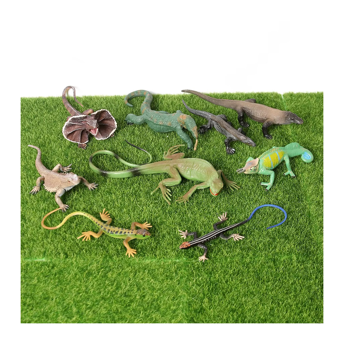 SamKaLa Reptilien Modellfigur Komodo-Drache aus Kunststoff, mehrfarbig, pädagogisches Spielzeug für Kinder und Sammler - Bild 2