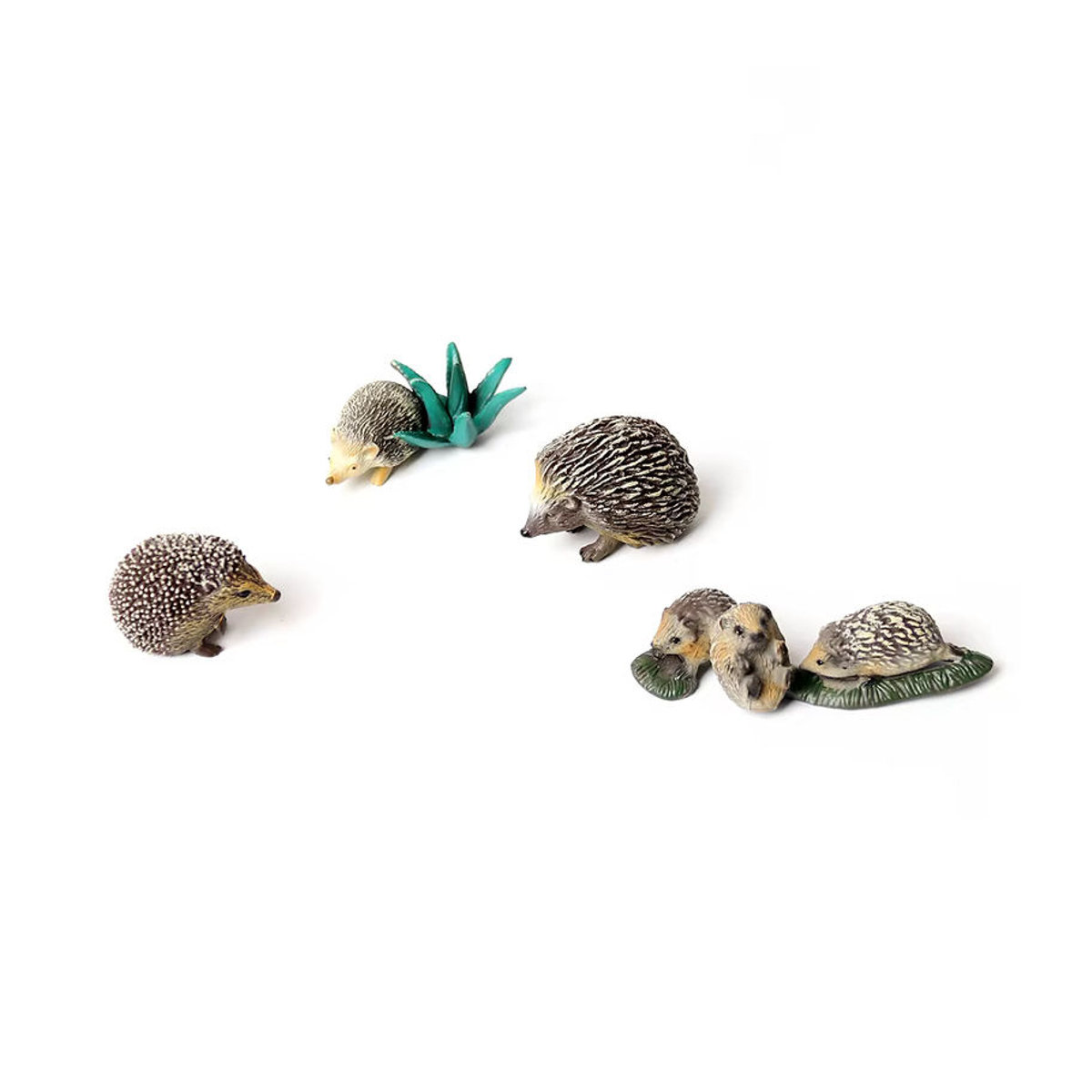 SamKaLa Wild Life Tierfiguren Set aus Kunststoff, Realistische Igel und Ameisenbären Figuren in Mehrfarbig, Kognitives Spielzeug und Desktop Dekoration für Kinder - Bild 4