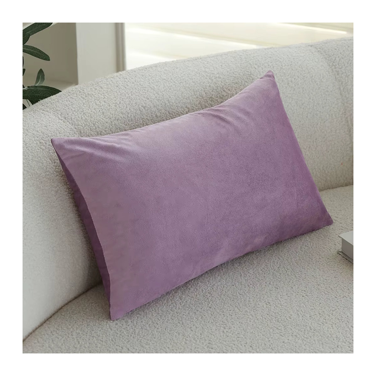 Samt Kissenbezug von CANIRICA in Rosa, B/H: 30 x 50 cm - Bild 2